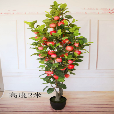 Guangzhou  new indoor and outdoor artificial apple tree artificial apple tree indoor decoration hot selling