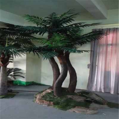 Handmade plastic fiber coconut trees, different heights can be decorated outdoor shopping malls, hotels, weddings decoration