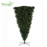 Wholesale 7ft Outdoor LED Lighted PVC Artificial Upside Down Christmas Tree