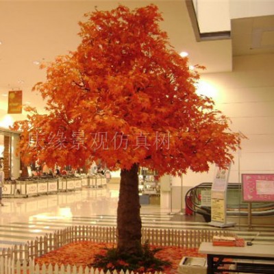 wholesale outdoor simulation artificial red yellow maple tree landscaping for home decoration