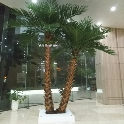 leaves outdoor artificial coconut palm 3-12 m high large glass fiber material artificial coconut palm artificial tree