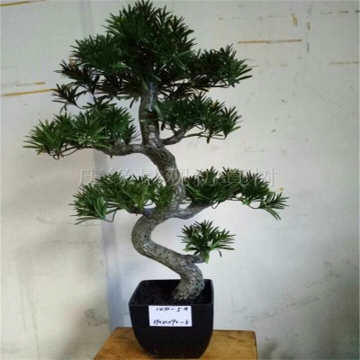 Indoor and outdoor decoration is very durable to prevent uv fading green pine landscape artificial green log pine popular