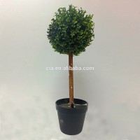 Decorative Artificial Fake Topiary Boxwood Ball Tree In Pot