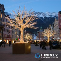 Customized large artificial dry tree branches outdoor decoration white coral tree led tree wholesale