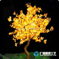 Fake Plastic Artificial Maple Tree With Led Light Indoor Outdoor Decoration Lighted Trees