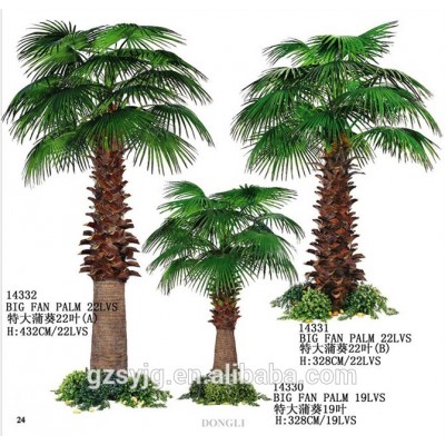 outdoor decorative artificial chinese mini fan palm trees for sale