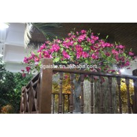 colorful long life span artificial flower tree with high simulation pole