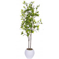 indoor Home garden decorative 250cm Height make artificial green live magnolia bonsai tree EXLYPZ06 0512