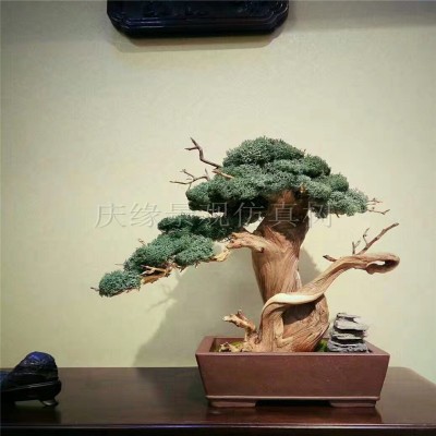 Artificial pine bonsai decoration, durable, anti-uv fading