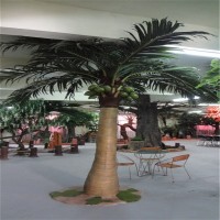 Small large glass fiber material artificial coconut palm artificial leaves outdoor artificial coconut palm