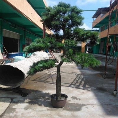 Artificial pine popular indoor and outdoor decor is very durable to prevent uv fading of the green pine landscape