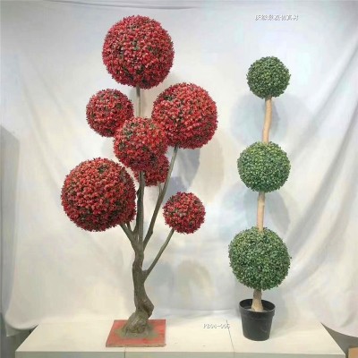 plant green artificial boxwood tree  Artificial grass ball