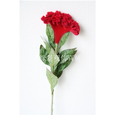 80cm high quality cheap red artificial cockscomb flowers coral