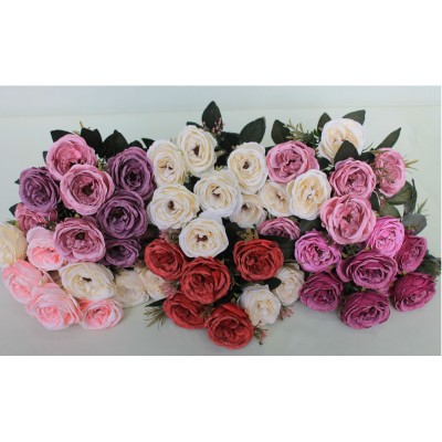 Decorative handmade look real silk artificial flower