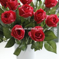 Home wedding decor moisturizing feel roses artificial silk flowers wholesale