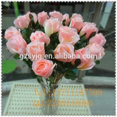 artificial rose / fake rose / artificial pink rose for coffe shop decor