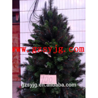 china manufanture wholesale artificial christmas tree, fake plastic pine needle tree for home decoration